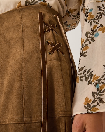 Monsoon Macy Suedette A-Line Midi Skirt