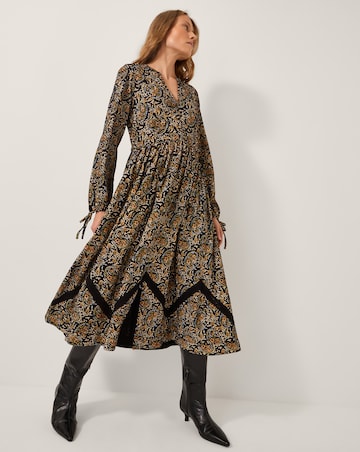 Monsoon Mabel Floral Jersey Midi Dress