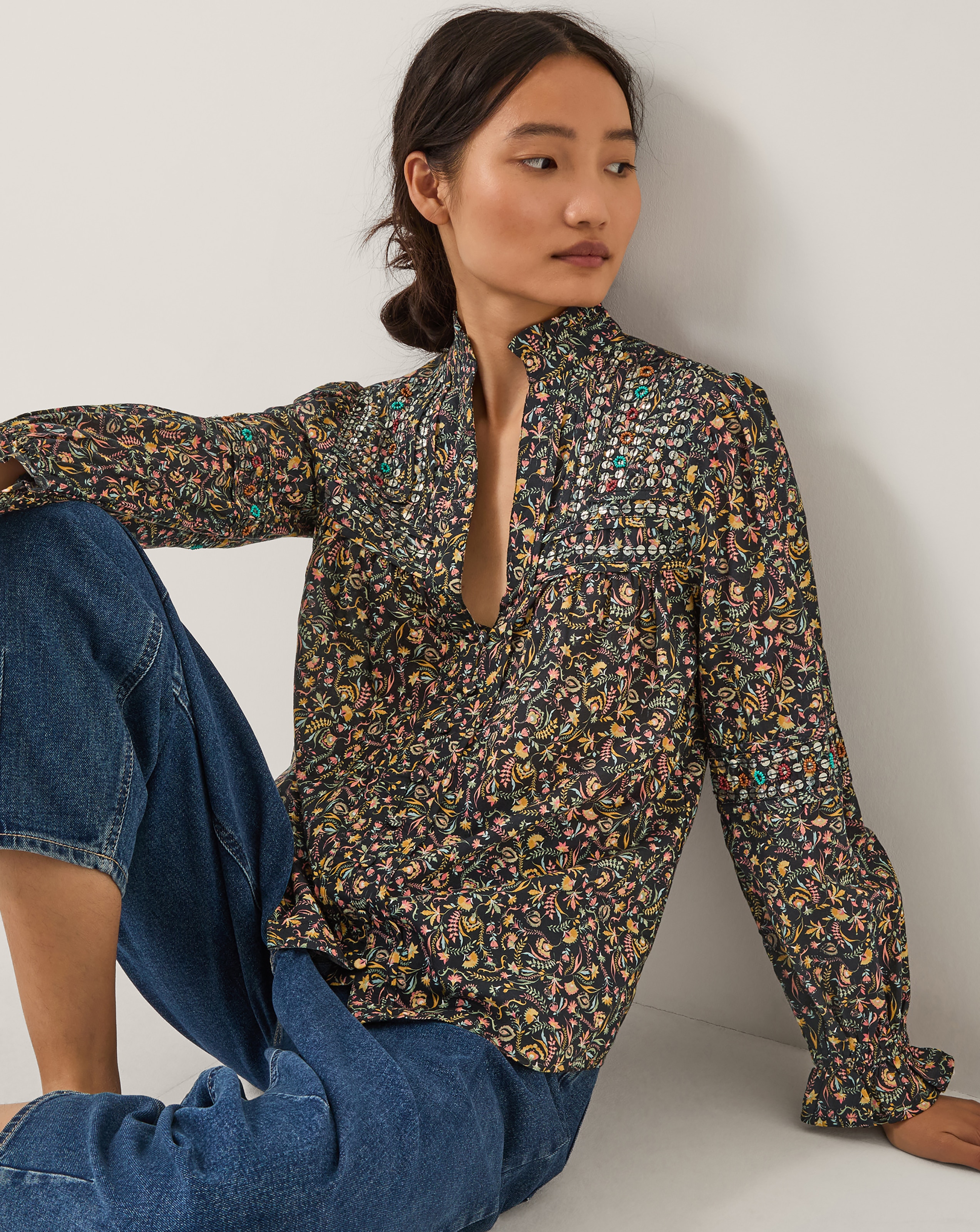 Monsoon Harriet Embellished Blouse