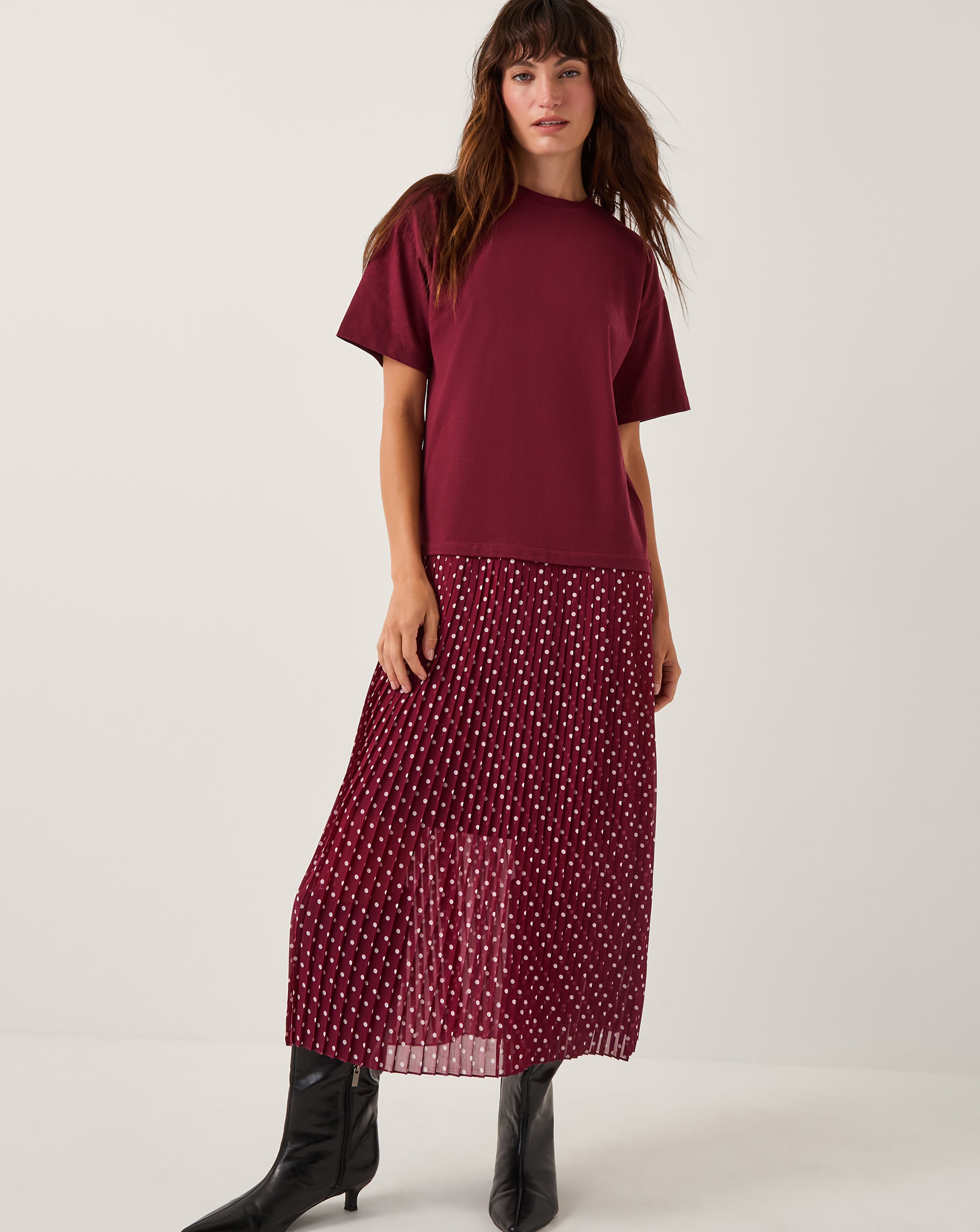 Monsoon Senya Polka Dot Midi Dress