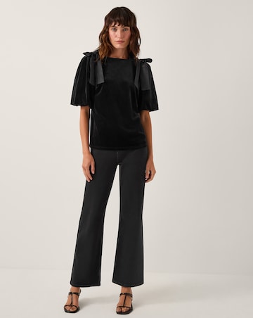 Monsoon Vittoria Bow Velvet T-Shirt