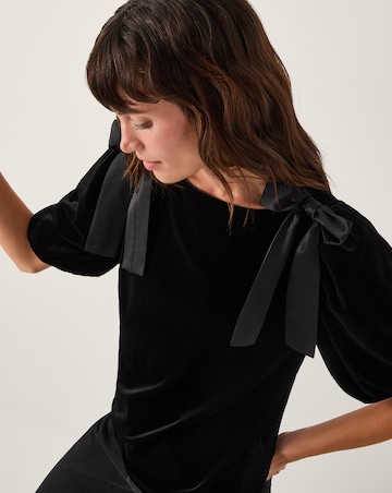 Monsoon Vittoria Bow Velvet T-Shirt