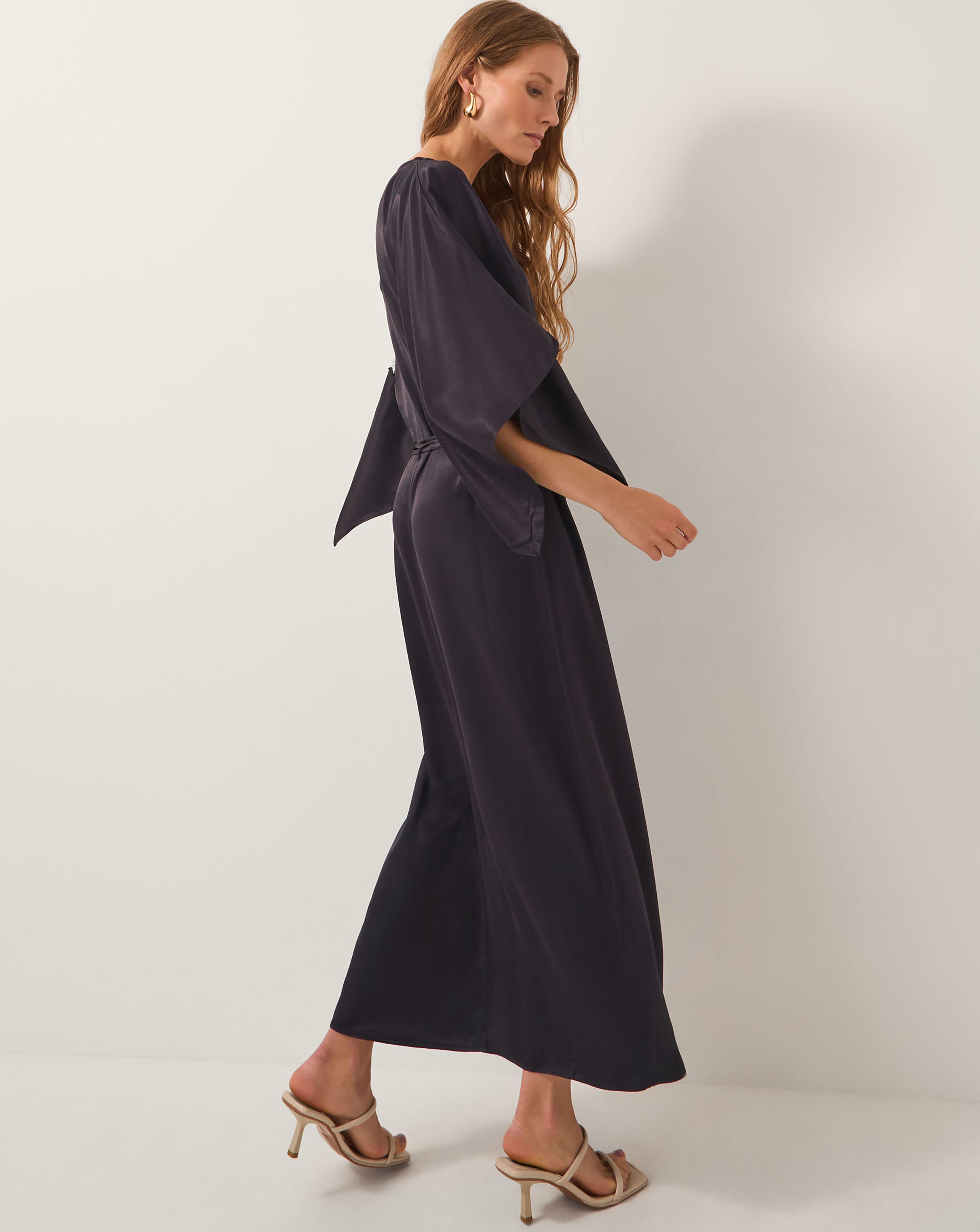 monsoon satin dress Savannah Satin Maxi Dress Blue