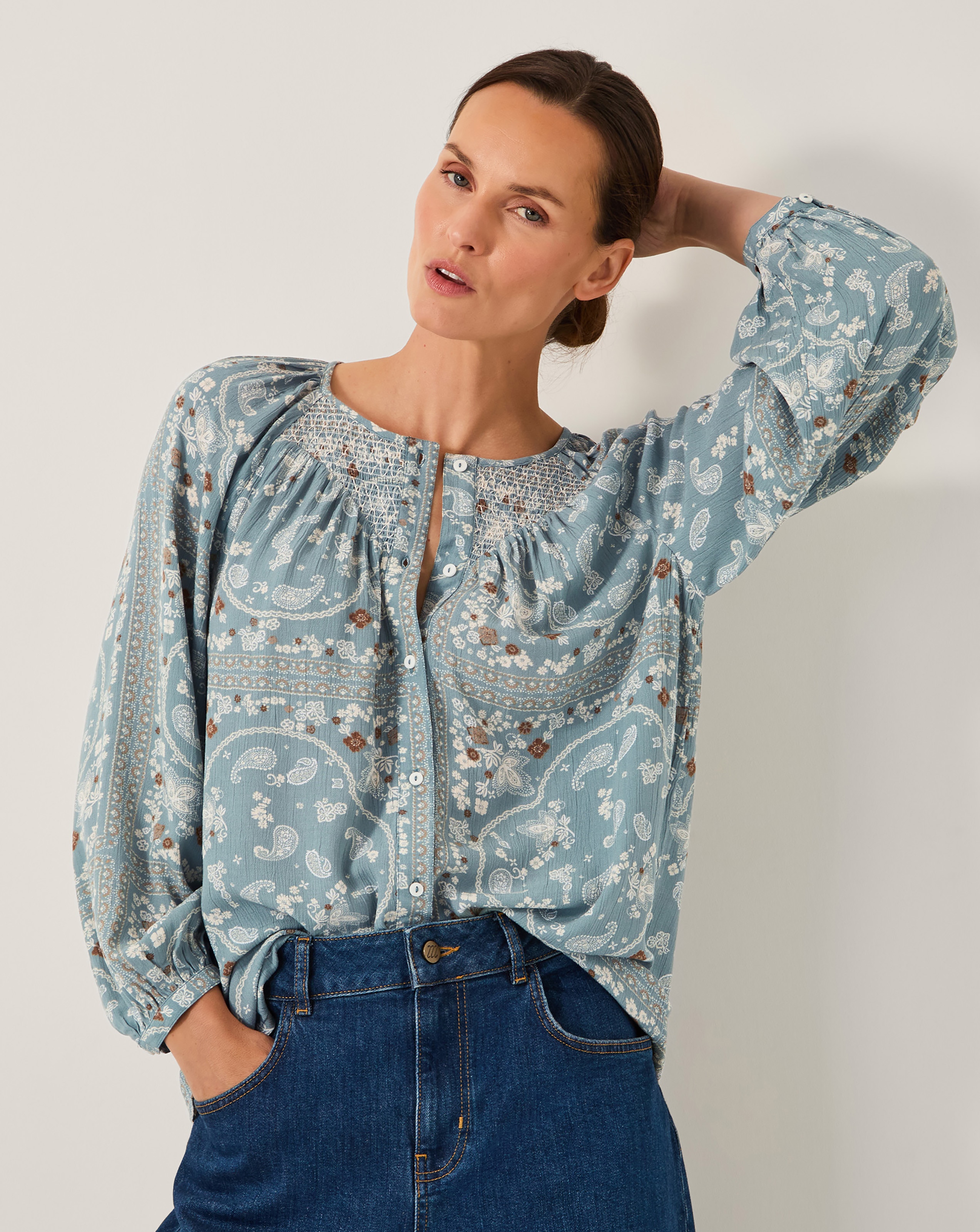 Monsoon Mandy Paisley Print Blouse