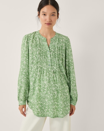 Monsoon Tortie Floral Pintuck Blouse