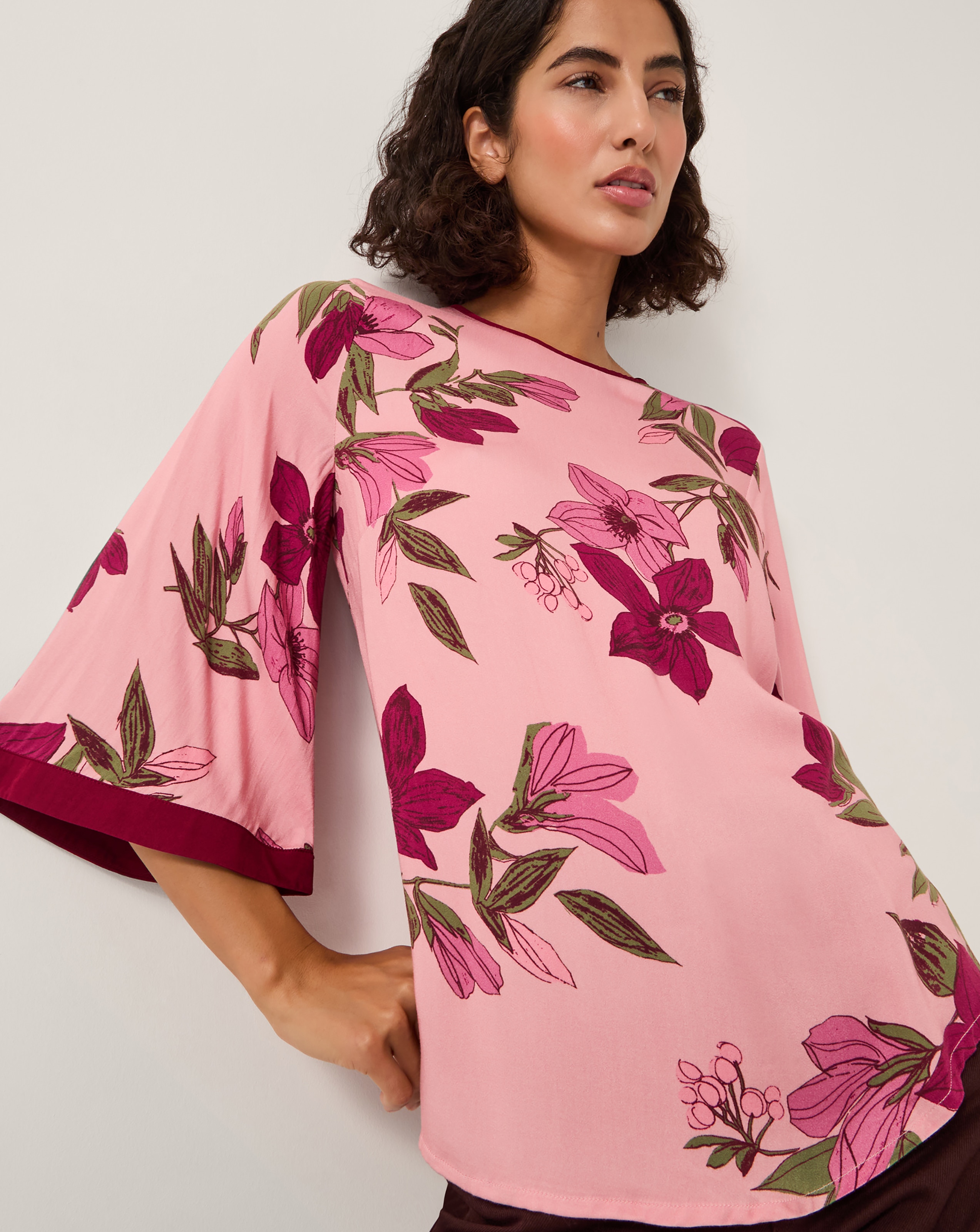 Monsoon Clemmie Floral Print Top