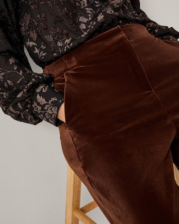 Monsoon Mila Straight Velvet Trousers