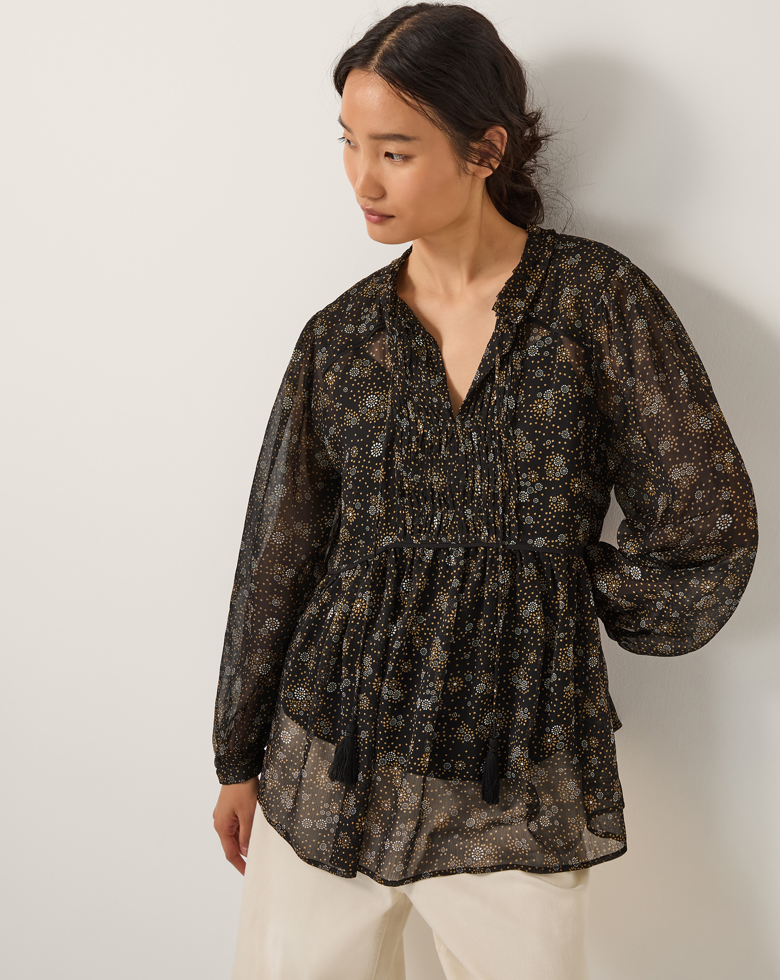 Monsoon Clara Dotwork Print Blouse
