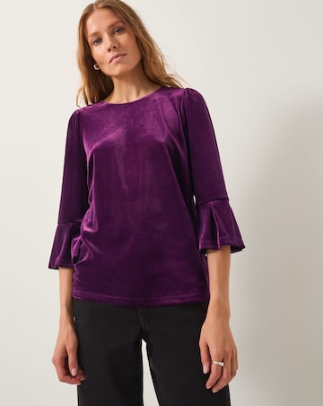 Monsoon Valerie Frill Sleeve Jersey Top