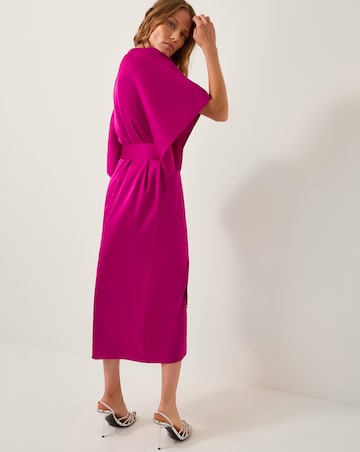 Monsoon Kara Kimono Satin Midi Dress