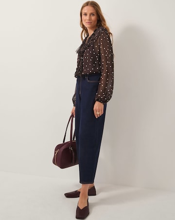 Monsoon Mackie Polka Dot Ruffle Blouse