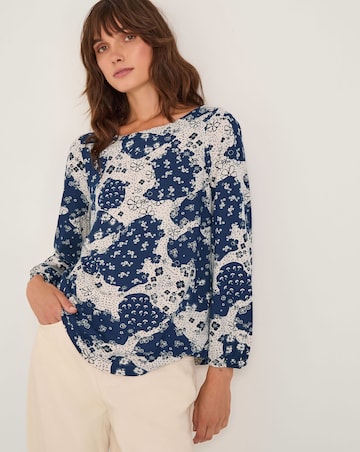 Monsoon Alison Floral Jersey Top