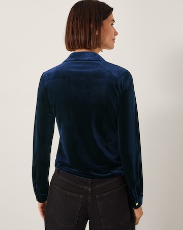 Monsoon Sam Smocked Stretch Velvet Shirt