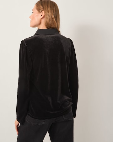 Monsoon Clay Collar Velvet Blouse