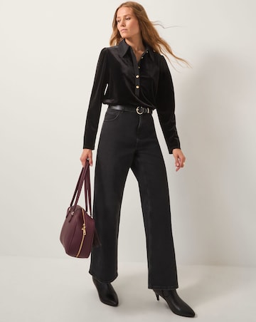 Monsoon Clay Collar Velvet Blouse