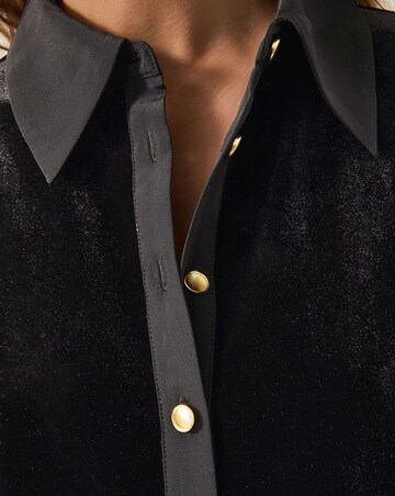 Monsoon Clay Collar Velvet Blouse