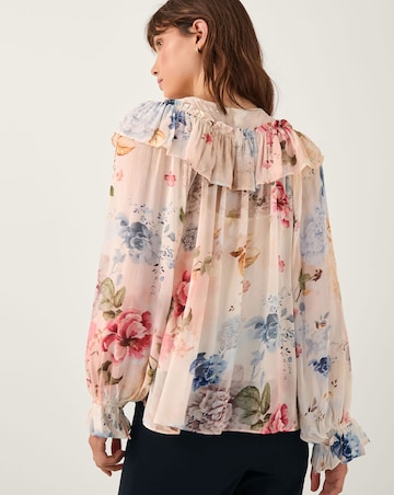 Monsoon Sasha Floral Ruffle Blouse
