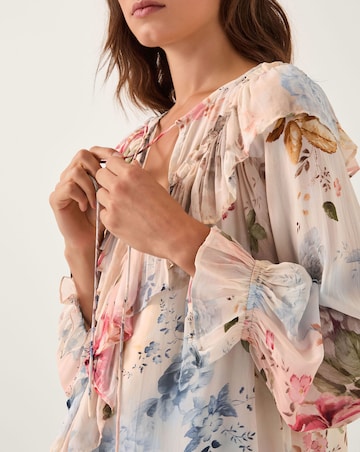 Monsoon Sasha Floral Ruffle Blouse