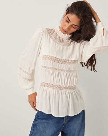 Monsoon Lila Lace Panel Blouse