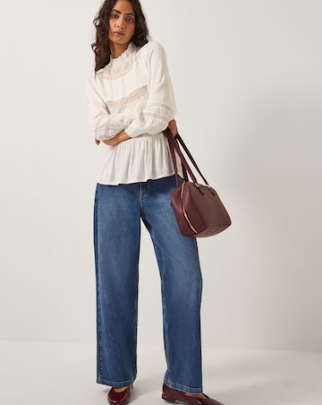 Monsoon Lila Lace Panel Blouse