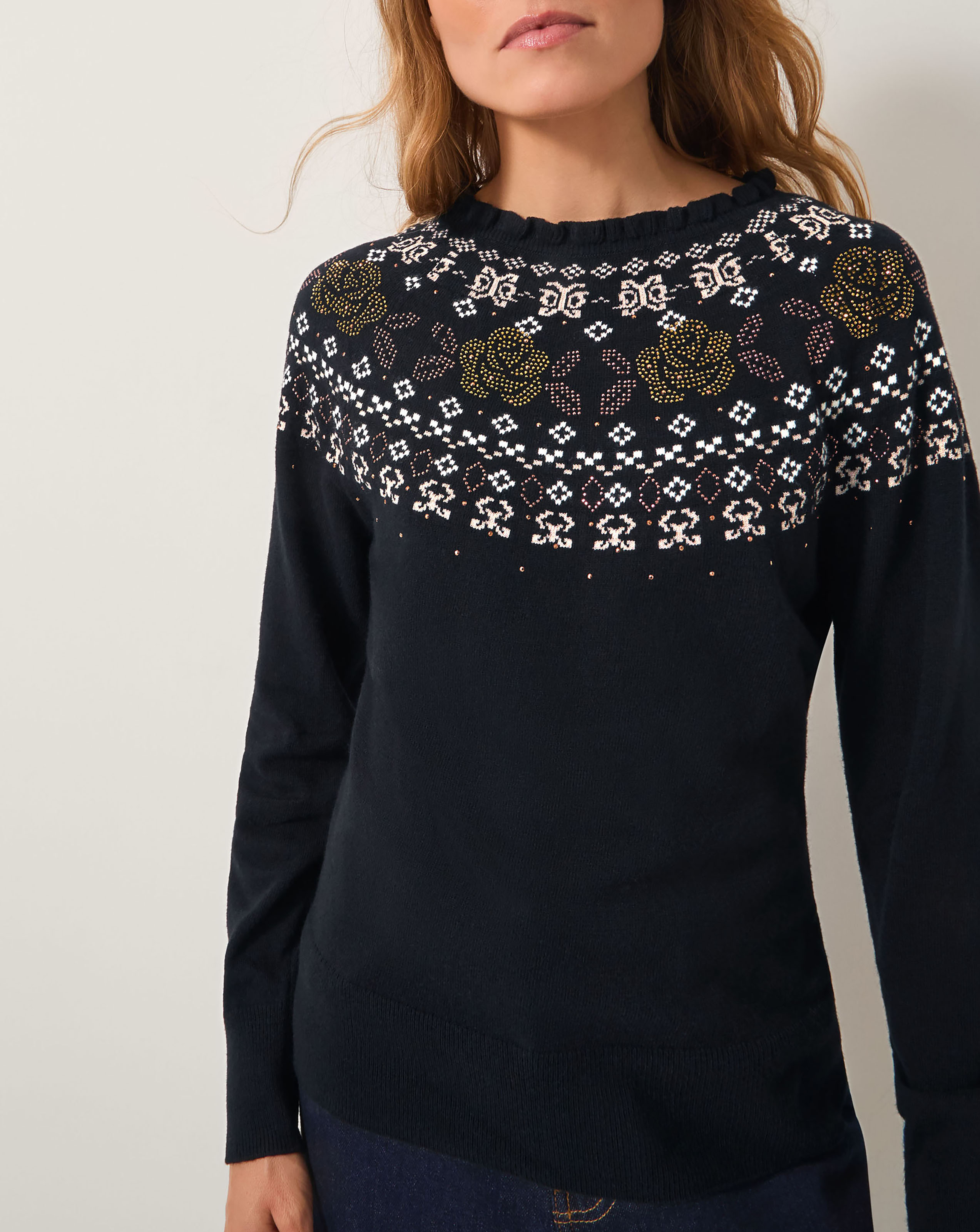 Monsoon Fia Hotfix Fair Isle Jumper