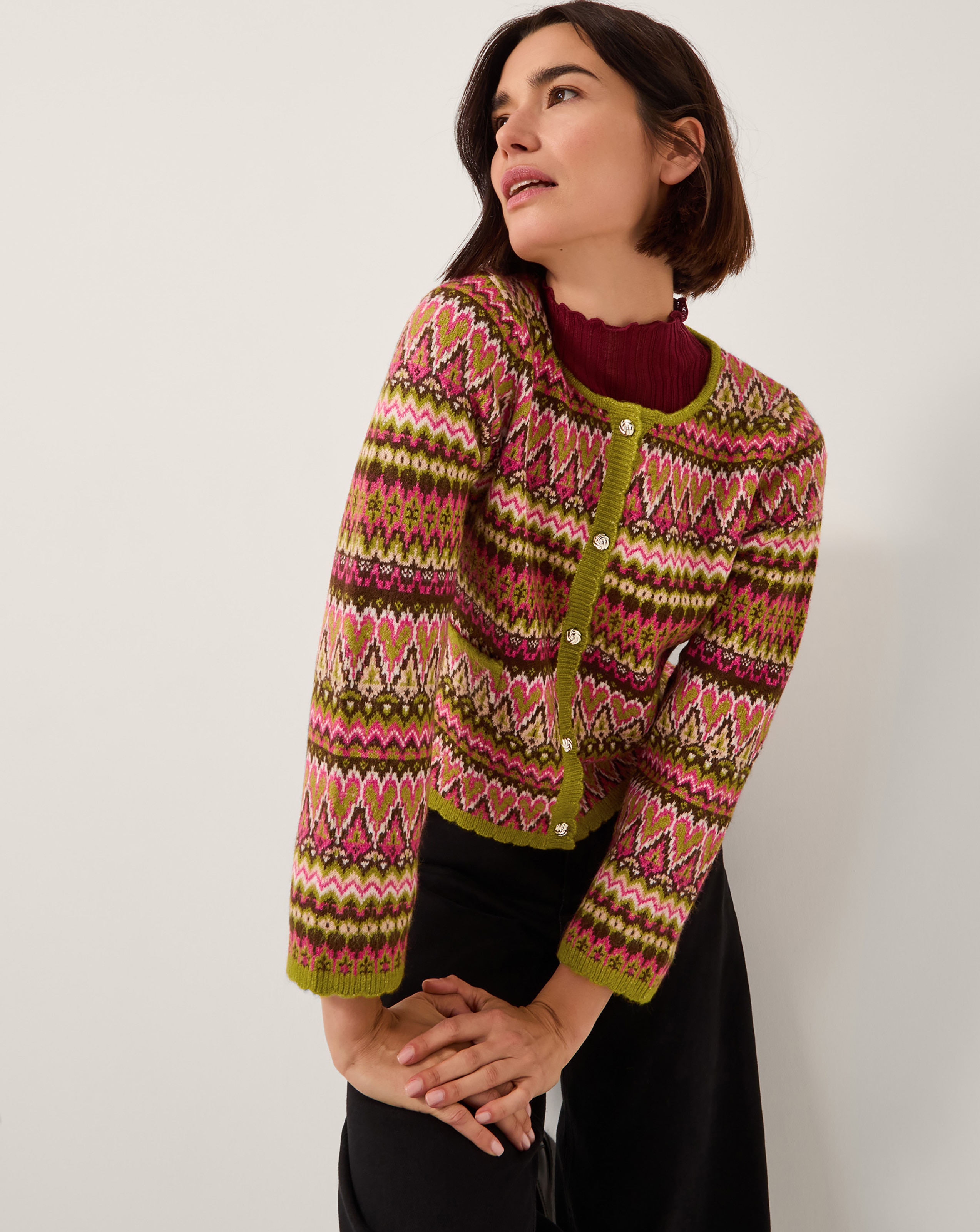 Monsoon Fiona Fair Isle Cardigan