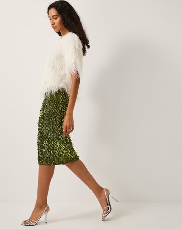 Monsoon Serenity Sequin Midi Skirt