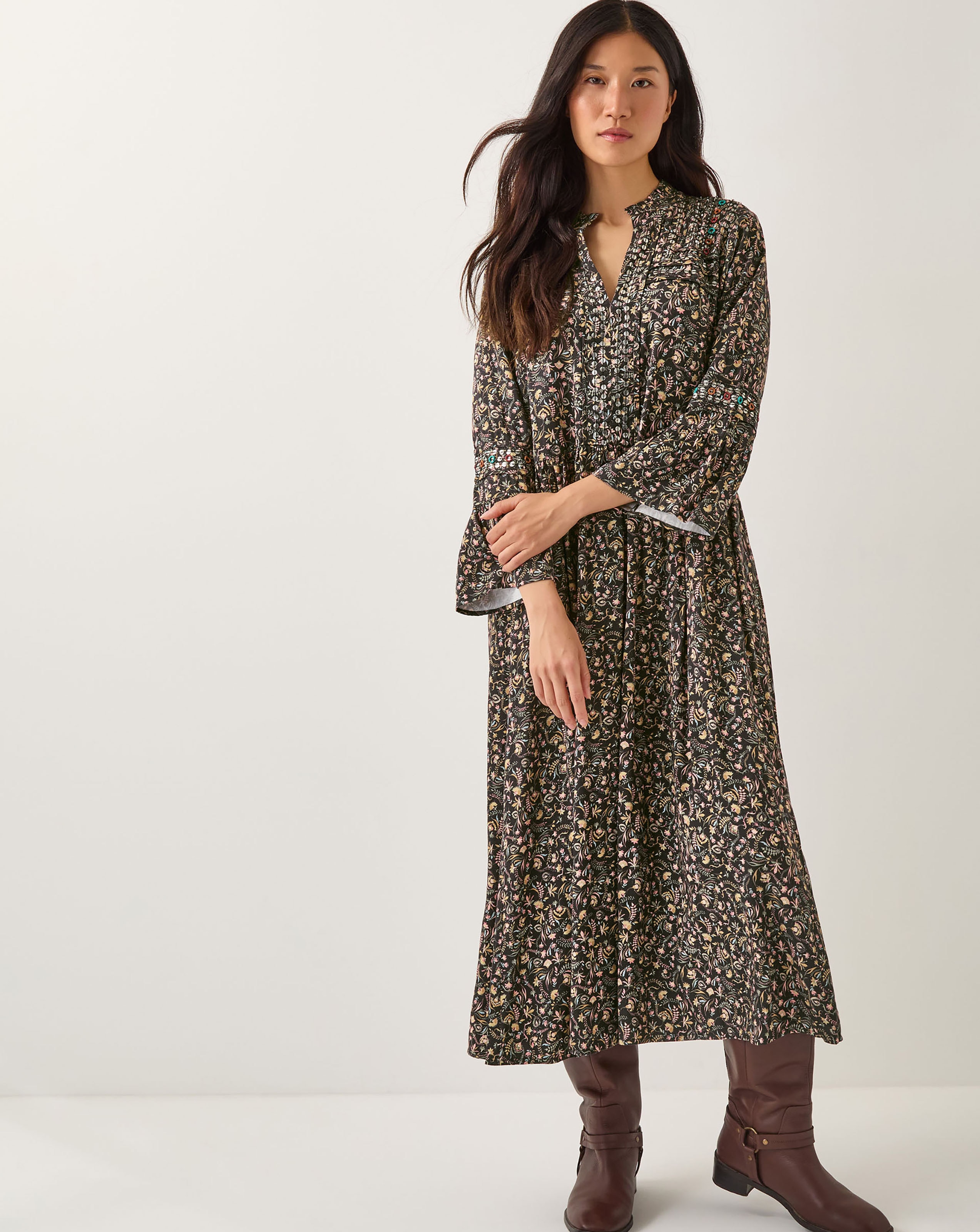 Monsoon Harriet Floral Midi Dress