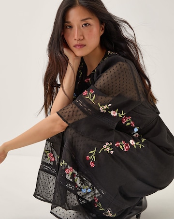 Monsoon Alyssa Floral Lace Midi Dress