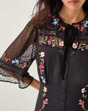 Monsoon Alyssa Floral Lace Midi Dress