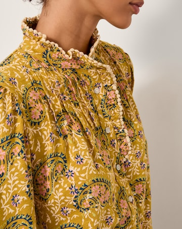 Monsoon Mabel Paisley Jersey Frill Shirt