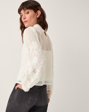 Monsoon Leni High Neck Mesh Blouse