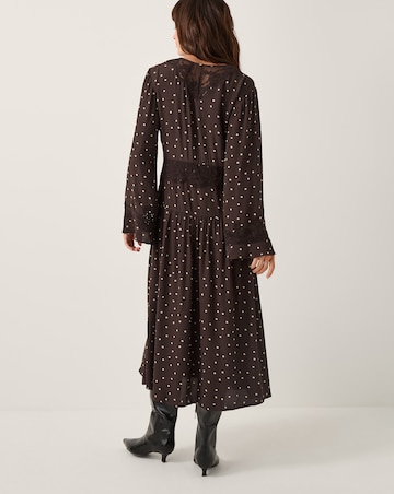 Monsoon Mackie Polka Dot Lace Midi Dress