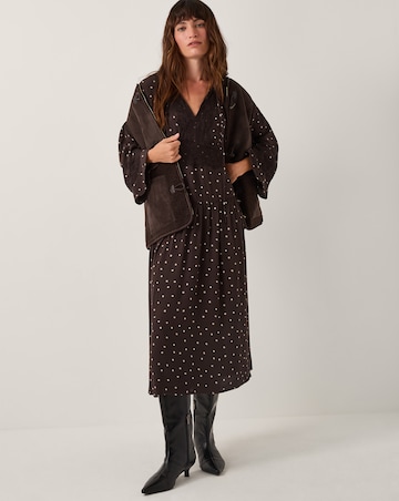 Monsoon Mackie Polka Dot Lace Midi Dress