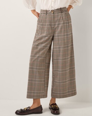 Monsoon Carmen Check Wide Leg Trousers