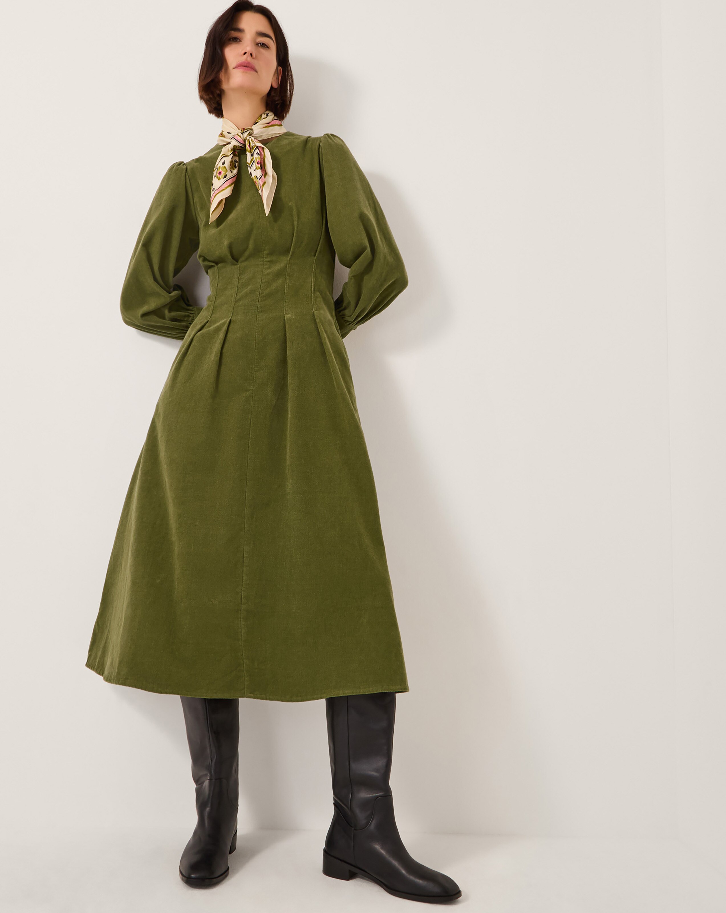 Monsoon Morgan Blouson Midi Dress