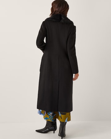 Monsoon Fearne Faux Fur Collar Long Coat