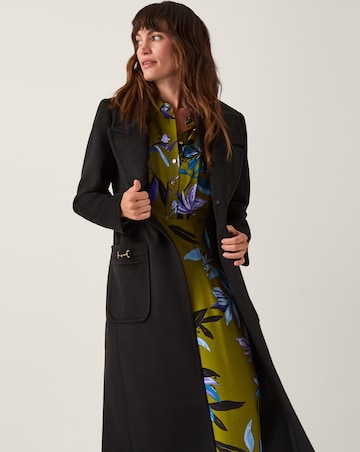 Monsoon Fearne Faux Fur Collar Long Coat