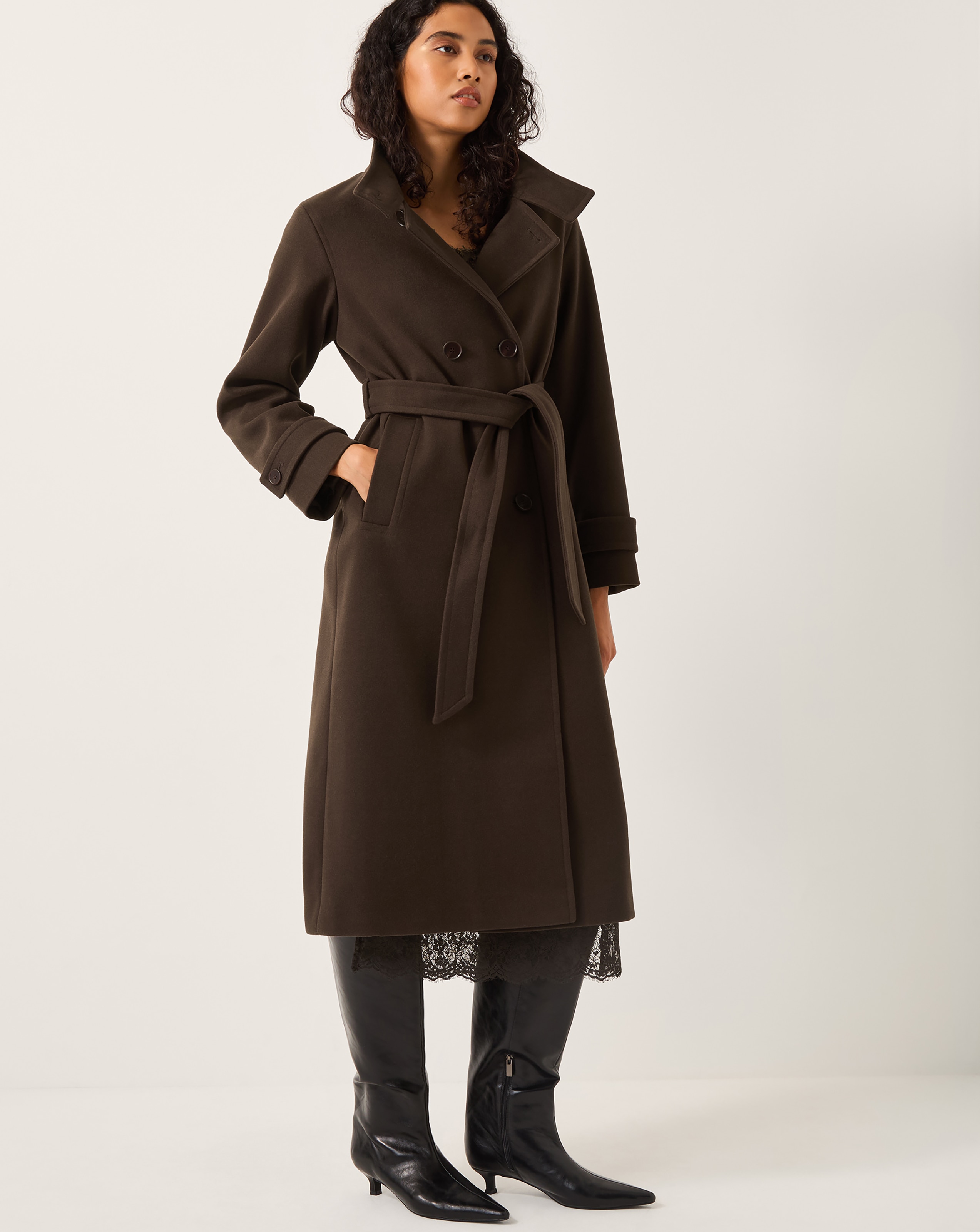 Monsoon Tia Funnel Trench Coat