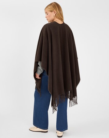 Accessorize Fringe Trim Poncho