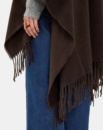 Accessorize Fringe Trim Poncho