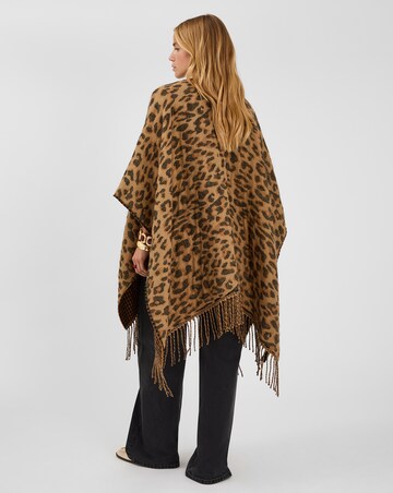 Accessorize Leopard Print Poncho
