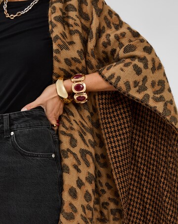 Accessorize Leopard Print Poncho