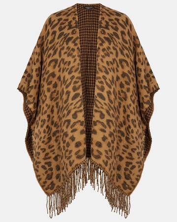 Accessorize Leopard Print Poncho