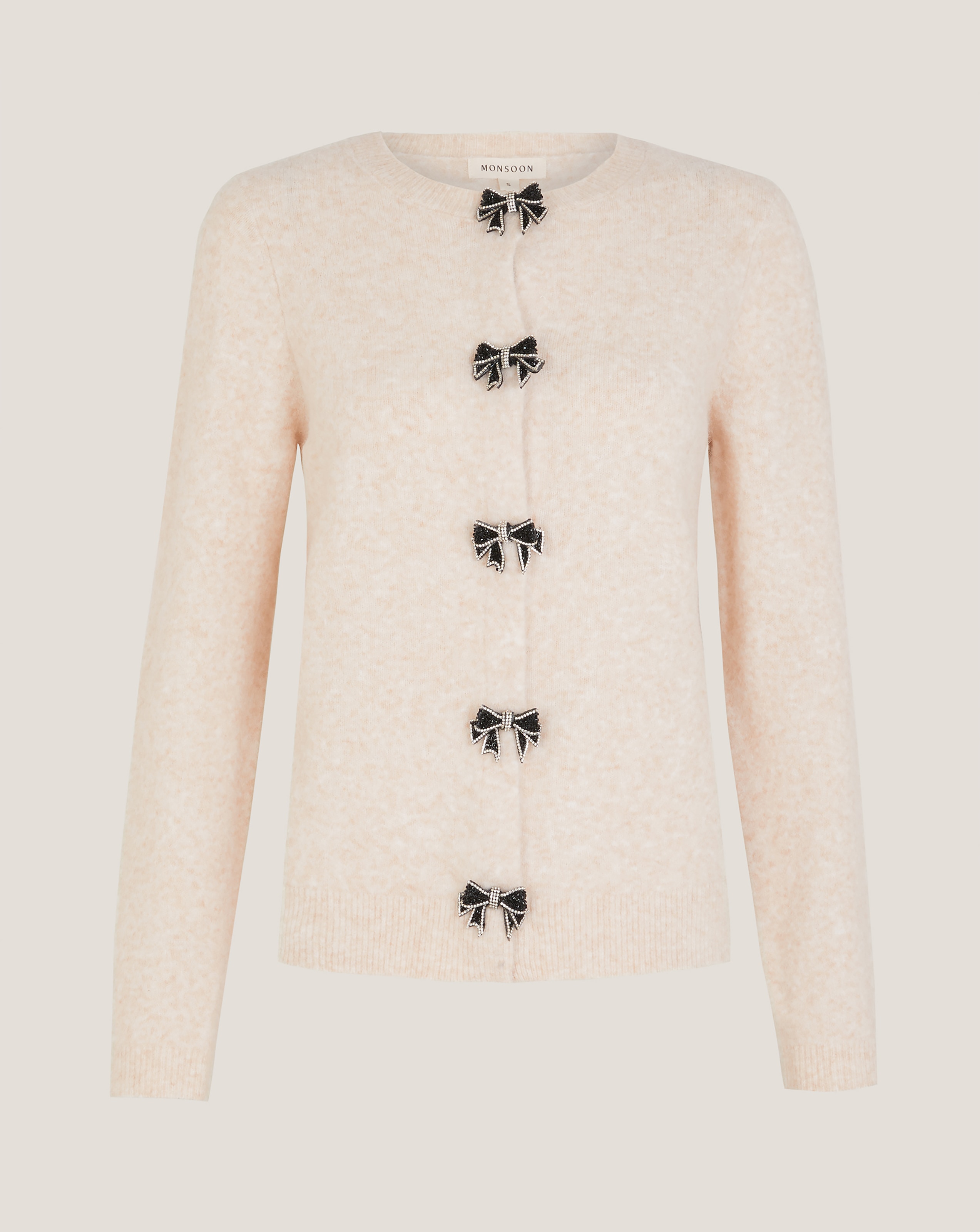 Monsoon Bee Embellished Bow Cardigan
