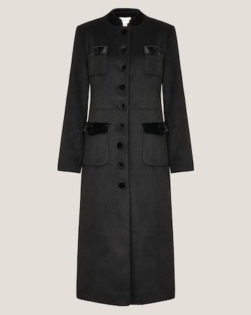 Monsoon Viv Velvet Trim Military Coat