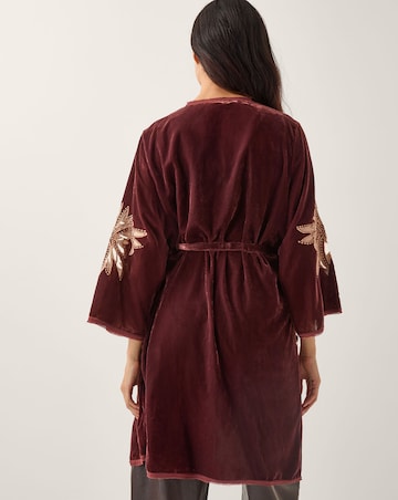 Monsoon Jaz Embroidered Velvet Kimono