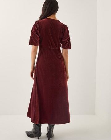 Monsoon Josie Floral Velvet Midi Dress
