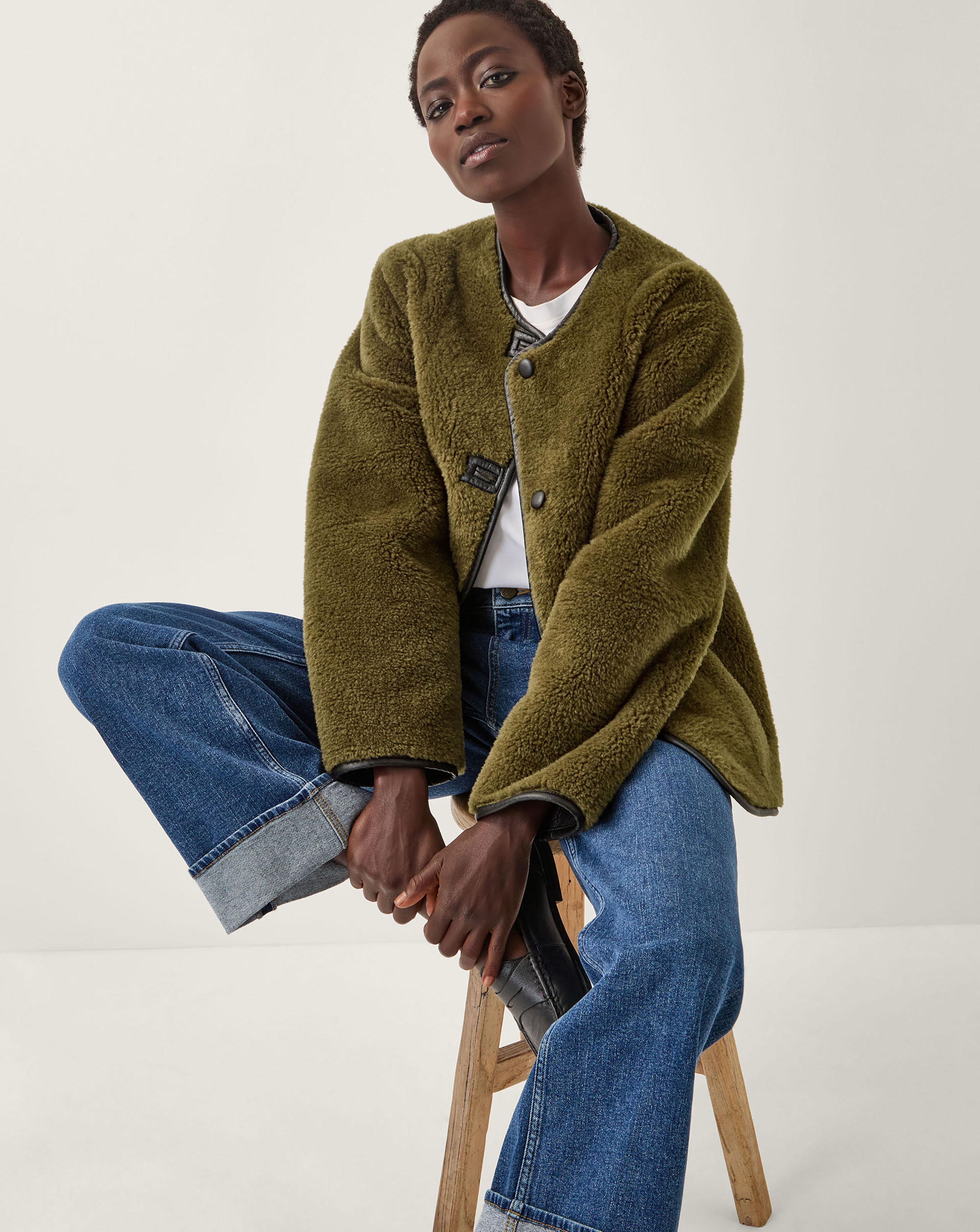 Monsoon Lara Faux Fur Teddy Jacket