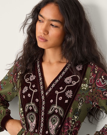 Monsoon Jemima Paisley Jersey Midi Dress